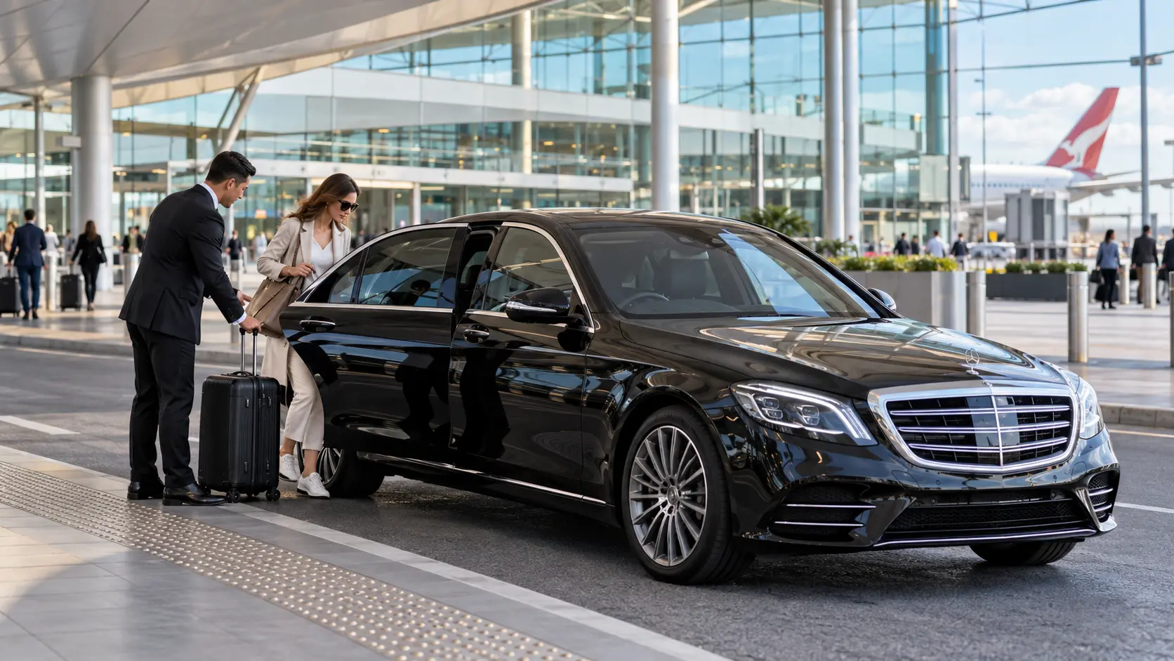 Luxury airport chauffeur pickup